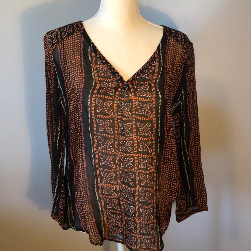 LUCKY Brand tunic top with long sleeves